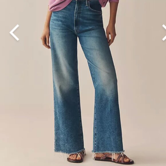 Mother Denim - Mother The Maven High Rise Wide Leg Jeans, Bitchn